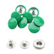 15mm 4-Part S Spring Press Studs with Coloured Caps and Silver Components (10 Sets)